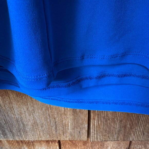 NWT Ralph Lauren Blue Ruched Side Cap Sleeve Dress in Women's 16 - Picture 8 of 10